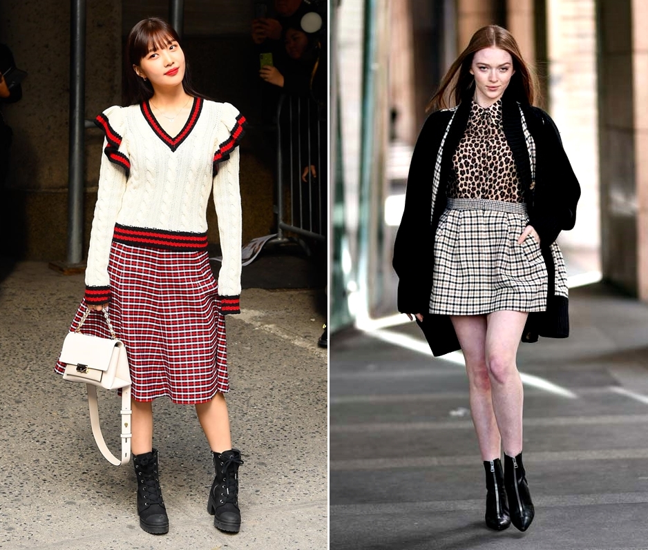 Cách chọn giày Boot đi với váy ngắn thật trendy